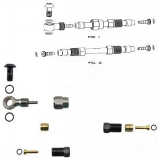 Banjo brake line kit for Tektro