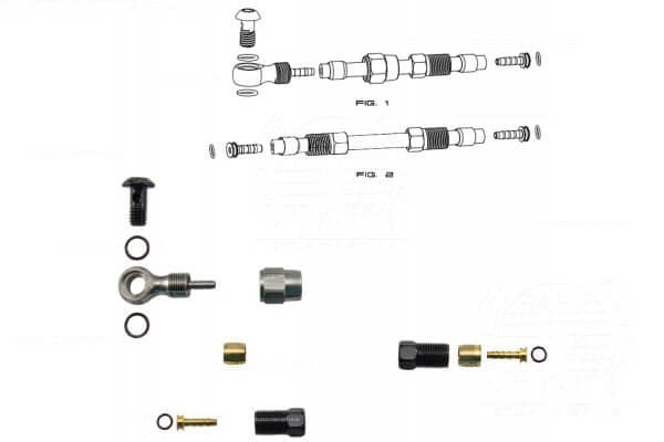 Banjo brake line kit for Tektro