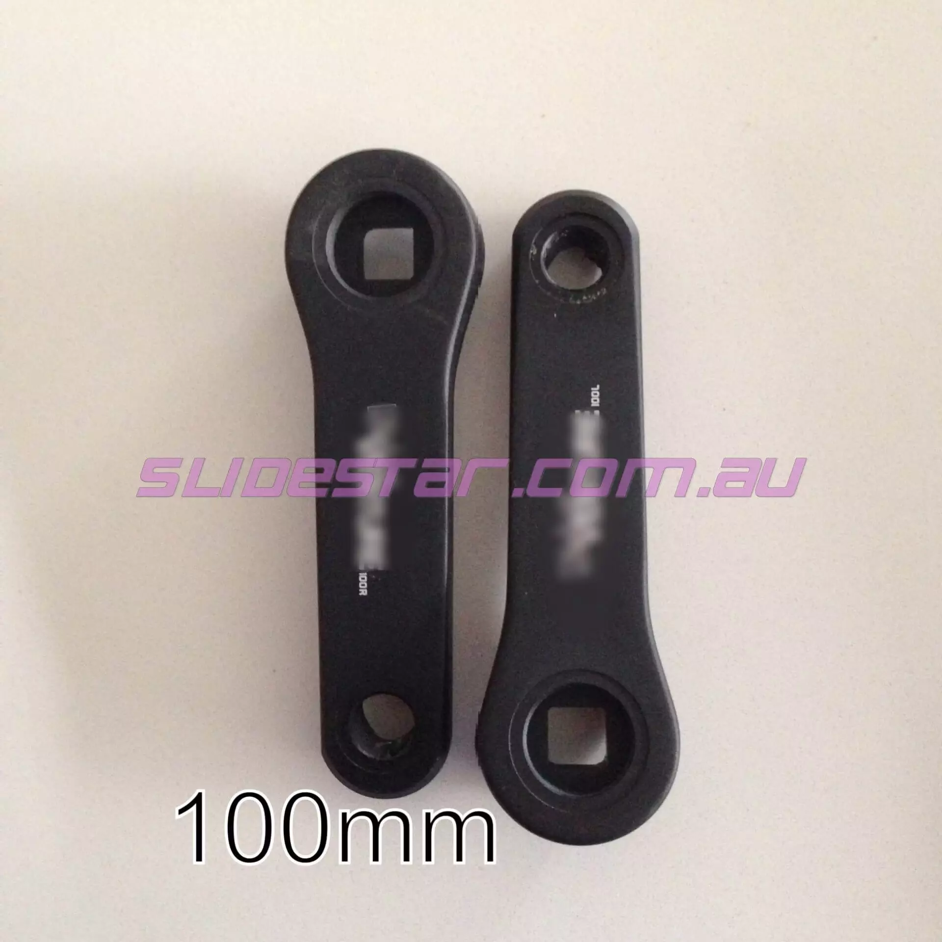 BLACK Alloy Pedal Cranks 100mm long