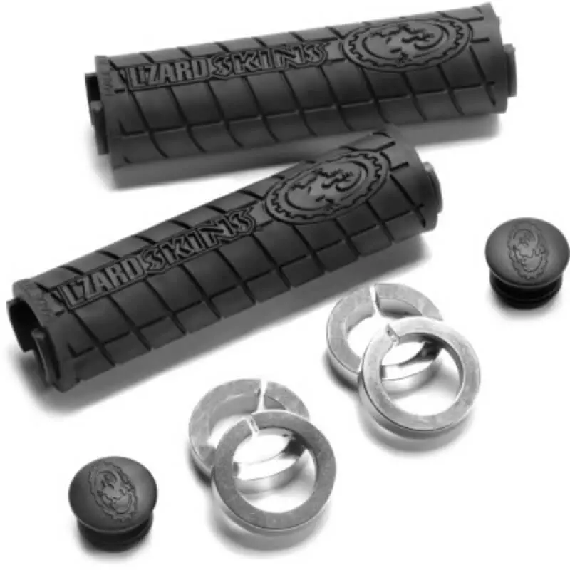 Lizard Skins <br />  EXPERT MACHINE Lock On Grips<br /> BLACK - Image 2
