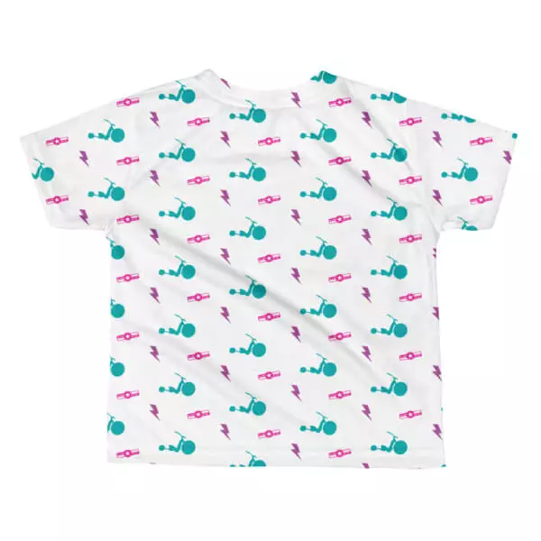 Little Sliders Pink & Teal Tee - Image 2