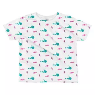 Little Sliders Pink & Teal Tee