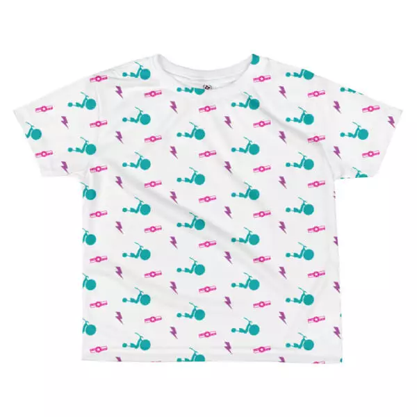 Little Sliders Pink & Teal Tee