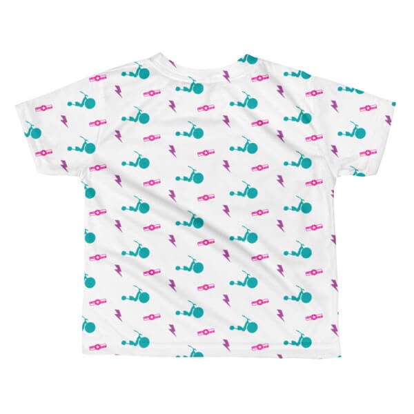Little Sliders Pink & Teal Tee - Image 2